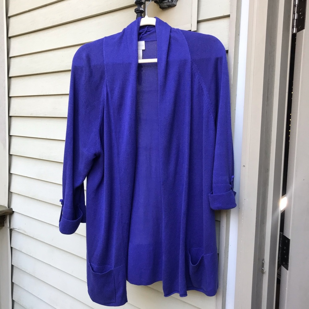 CHICO'S Open Cardigan Sweater, Size 2 (Woman's 12)